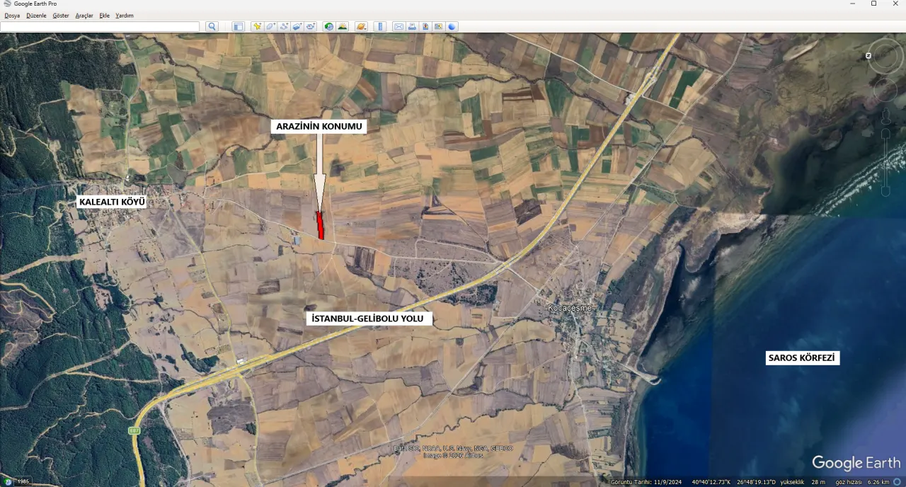 GELİBOLU KALEALTI KÖYÜNDE DENİZ MANZARALI 8,266m2 TARLA - görsel 28