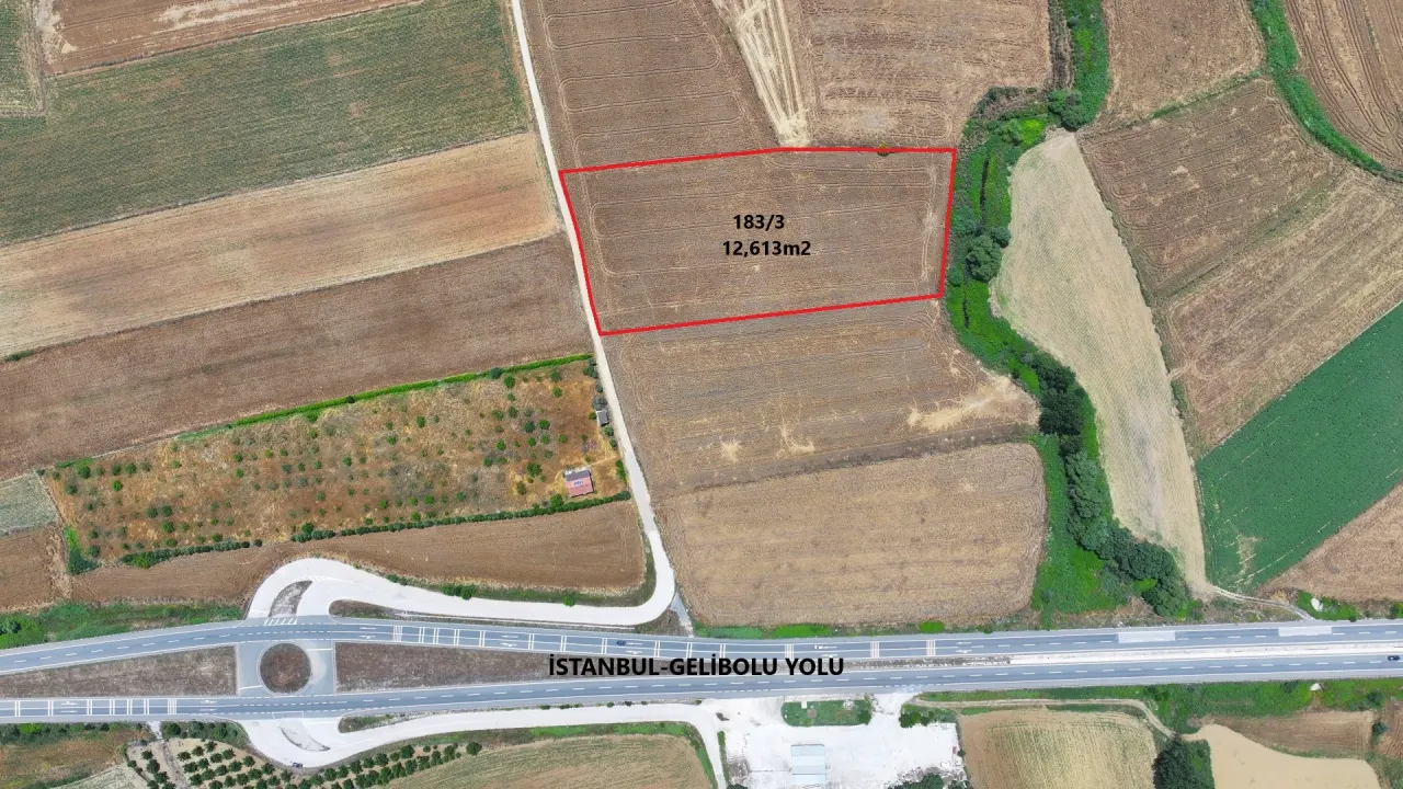 GELİBOLU ŞADILLIDA MÜSTAKİL TAPULU DENİZ MANZARALI 12,613m2 TARLA - görsel 7