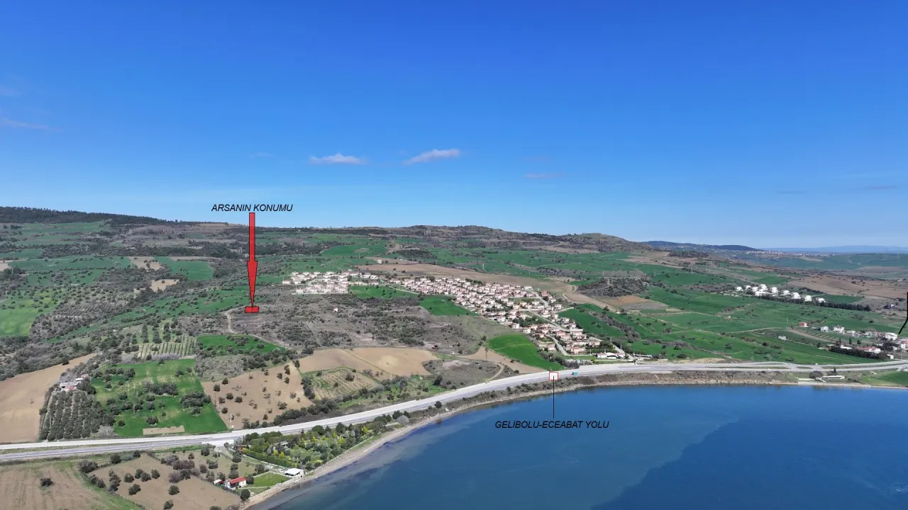 ÇANAKKALE GELİBOLU BURHANLI'DA BOĞAZ MANZARALI 474m2 ARSA - görsel 16