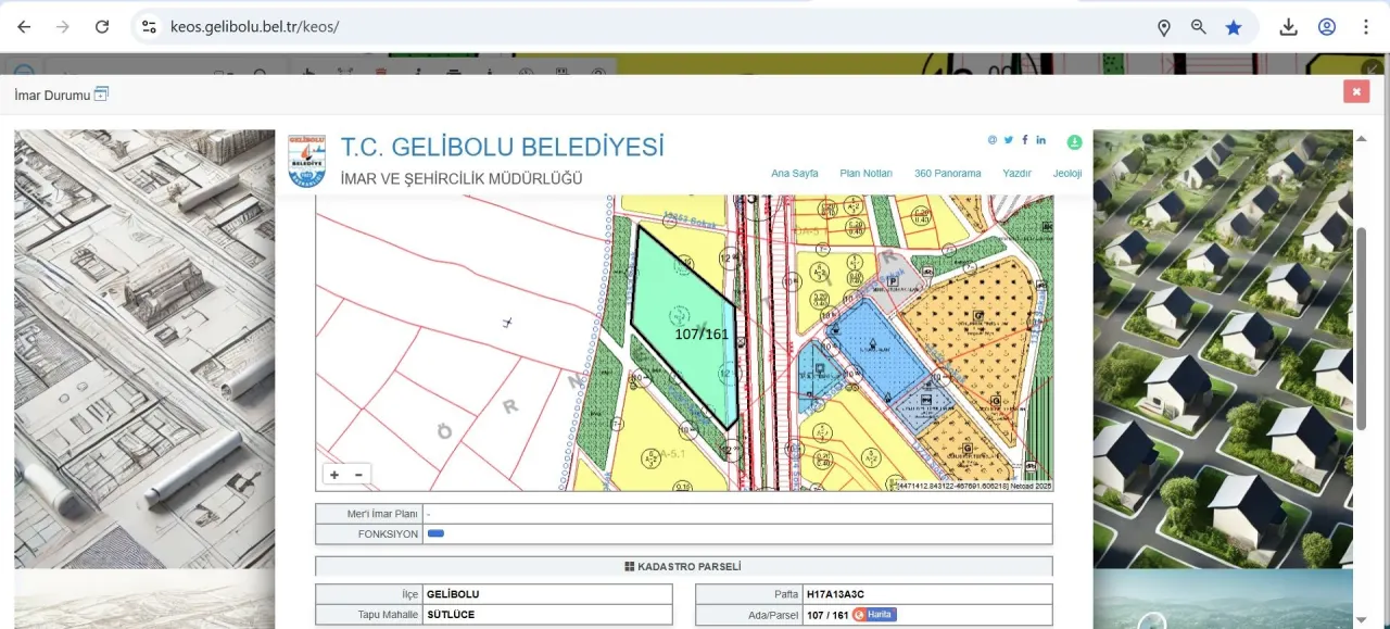 ÇANAKKALE GELİBOLU SÜTLÜCE'DE KÖPRÜ VE BOĞAZ MANZARALI 258m2 ARSA - görsel 18