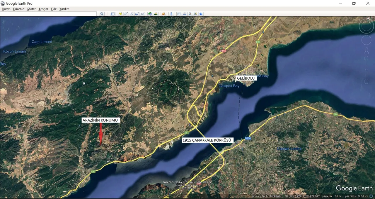 ÇANAKKALE GELİBOLU PAZARLI'DA DOĞA İLE İÇ İÇE 4,899m2 TARLA - görsel 3