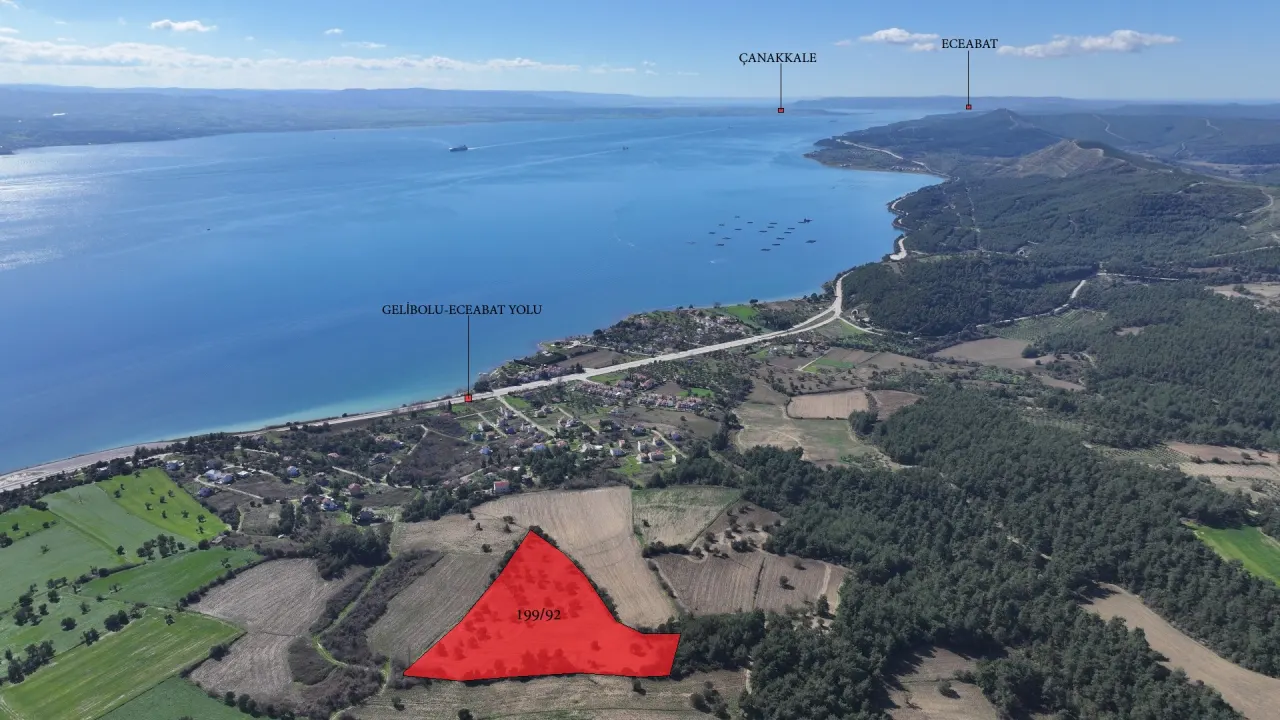GELİBOLU BURHANLIDA DENİZ VE DOĞA MANZARALI 20,573m2 TARLA