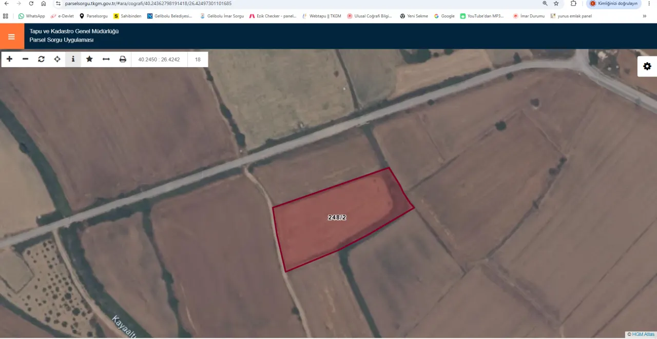 ÇANAKKALE ECEABAT YALOVA KÖYÜNDE 6.061 m² YATIRIMLIK TARLA - görsel 21