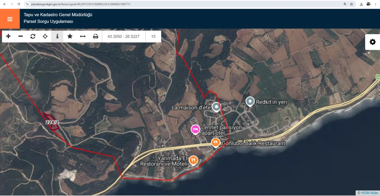 ÇANAKKALE GELİBOLU PAZARLIDA MÜSTAKİL TAPULU 6,517m2 TARLA - görsel 22