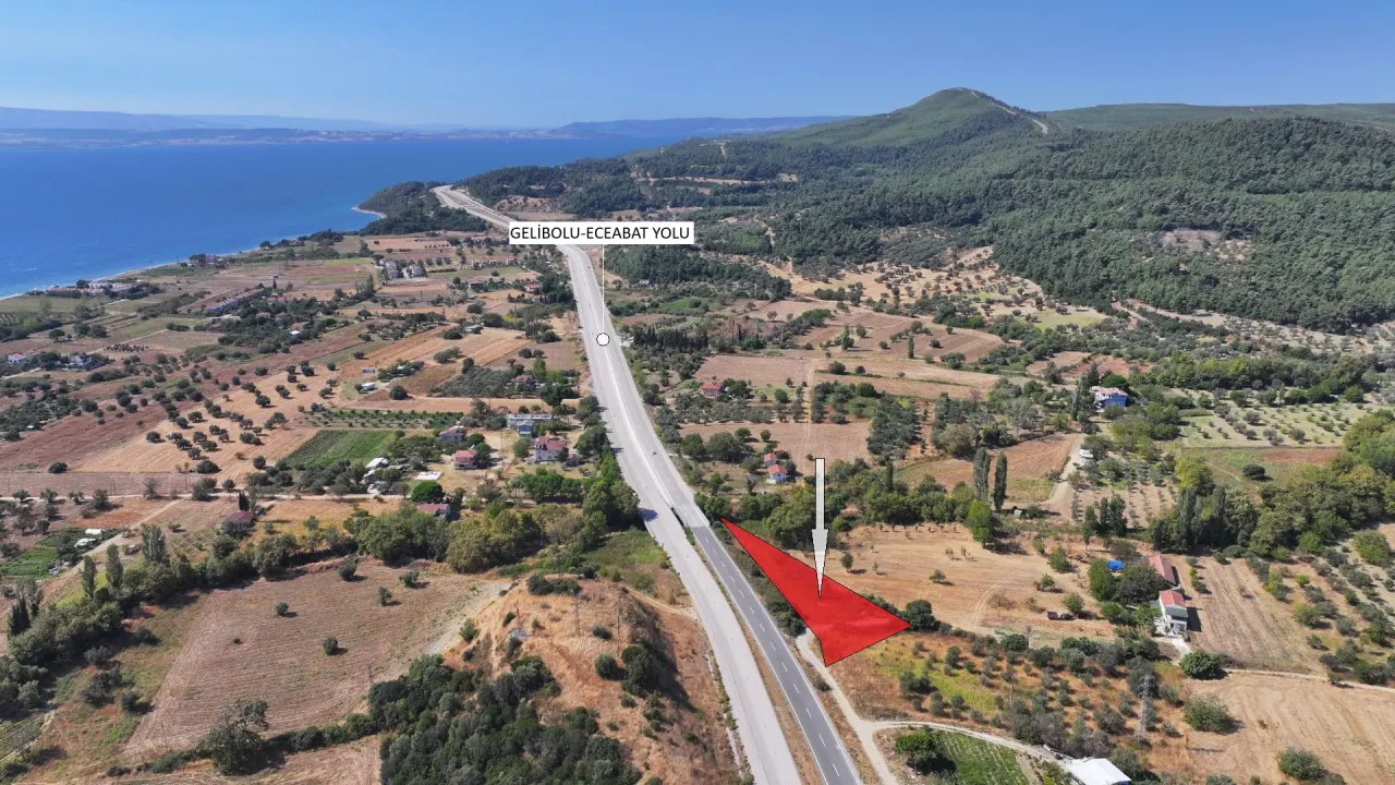 ÇANAKKALE GELİBOLU ILGARDERE'DE 1,183m2 YOLA CEPHE TARLA - görsel 4