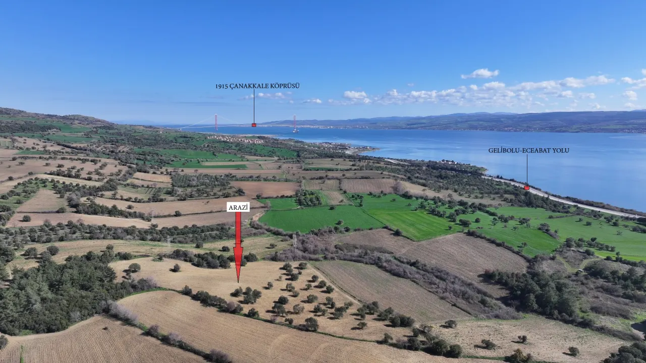 GELİBOLU BURHANLIDA DENİZ VE DOĞA MANZARALI 20,573m2 TARLA - görsel 19