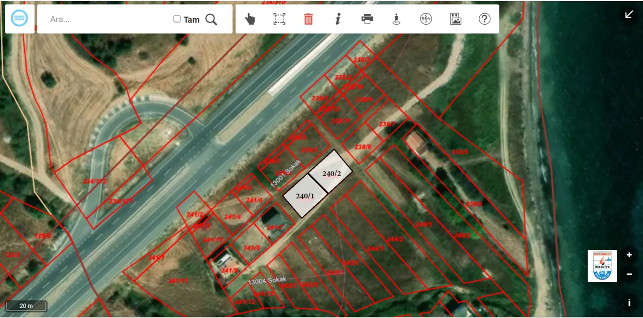 ÇANAKKALE GELİBOLU SÜTLÜCEDE KÖPRÜ VE DENİZ MANZARALI 516m2 ARSA - görsel 3
