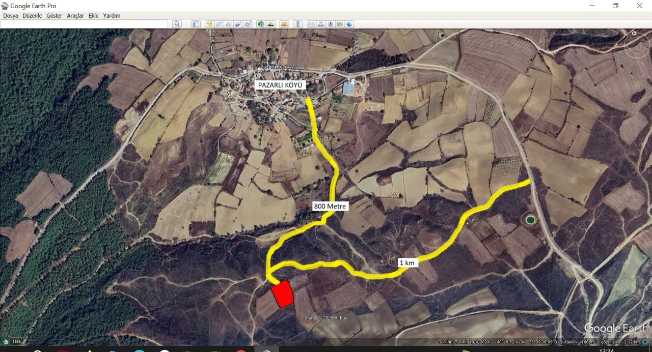 ÇANAKKALE GELİBOLU PAZARLI'DA DOĞA İLE İÇ İÇE 4,899m2 TARLA - görsel 4