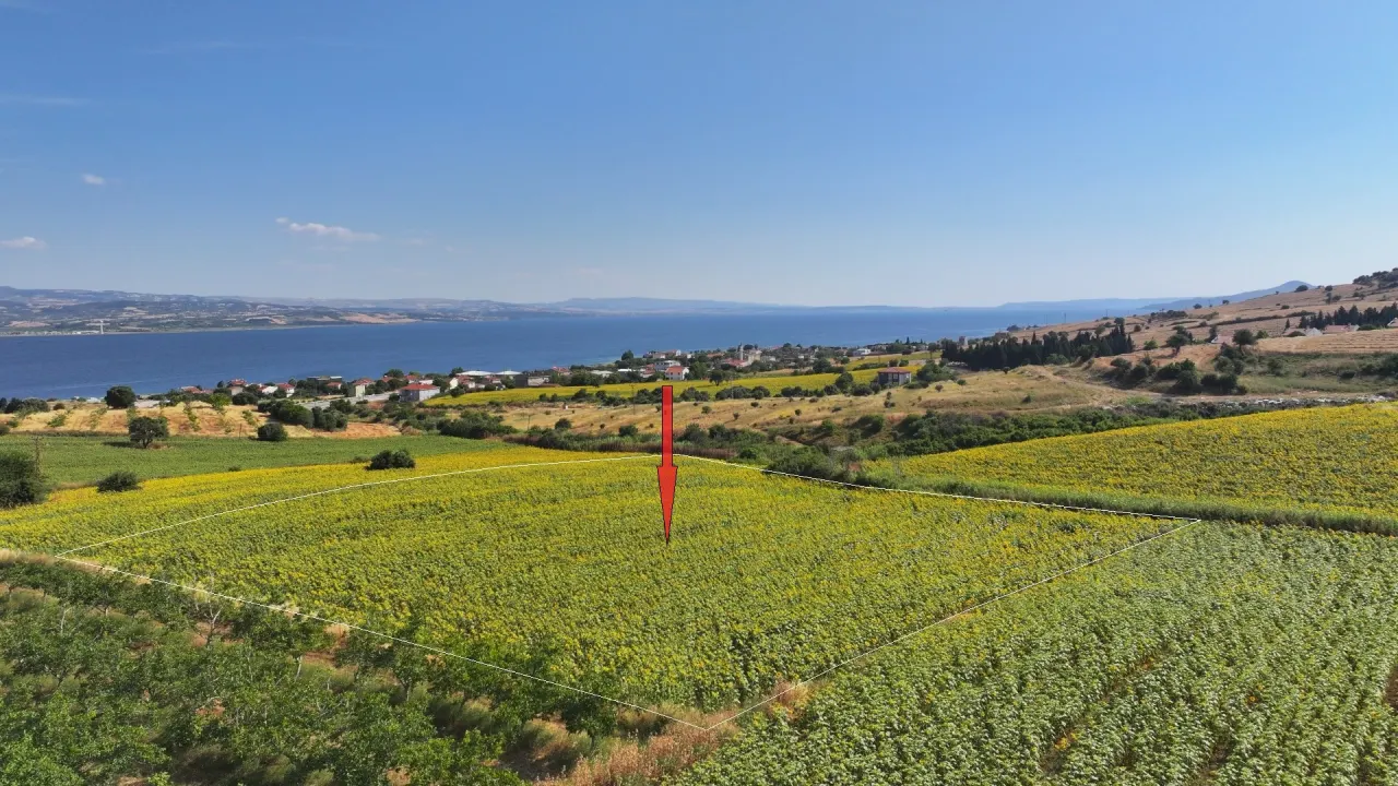 ÇANAKKALE GELİBOLU SÜTLÜCE'DE DENİZ MANZARALI 9,908m2 TARLA - görsel 8