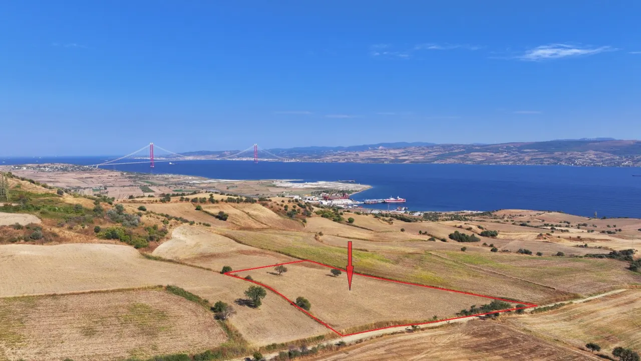 ÇANAKKALE GELİBOLU BURHANLI'DA 11,492m2 DENİZ MANZARALI TARLA - görsel 2