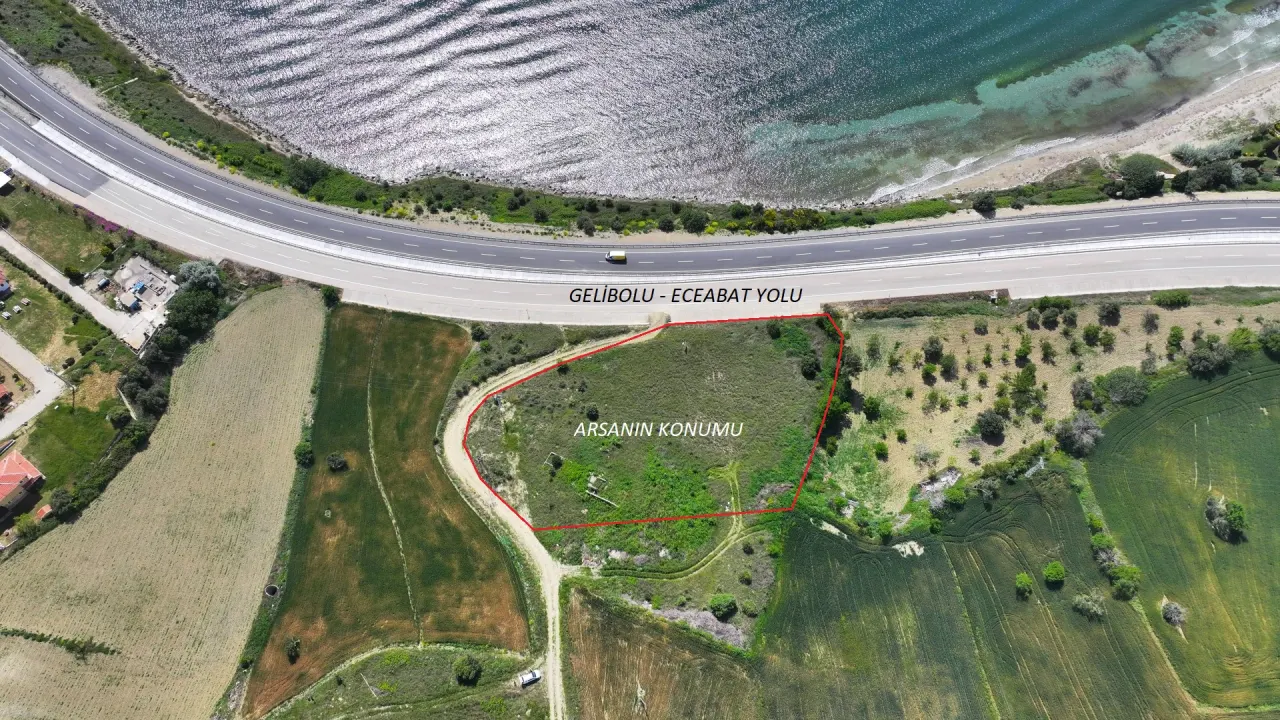 ÇANAKKALE GELİBOLU BURHANLI'DA DENİZ MANZARALI 4,408m2 ARSA - görsel 12