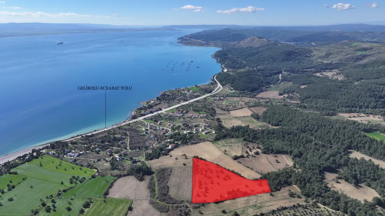 GELİBOLU BURHANLIDA DENİZ VE DOĞA MANZARALI 20,573m2 TARLA - görsel 14