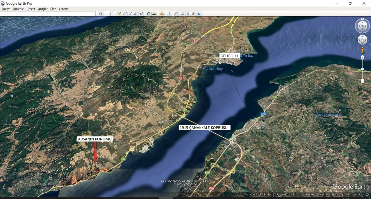 ÇANAKKALE GELİBOLU BURHANLI'DA BOĞAZ MANZARALI 508m2 ARSA - görsel 23