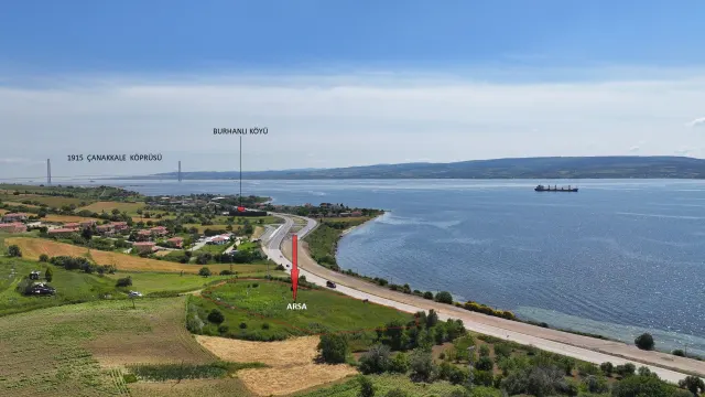 ÇANAKKALE GELİBOLU BURHANLI'DA DENİZ MANZARALI 4,408m2 ARSA